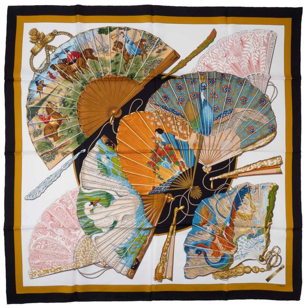 HERMES Black Silk Scarf - Picture 2 of 16